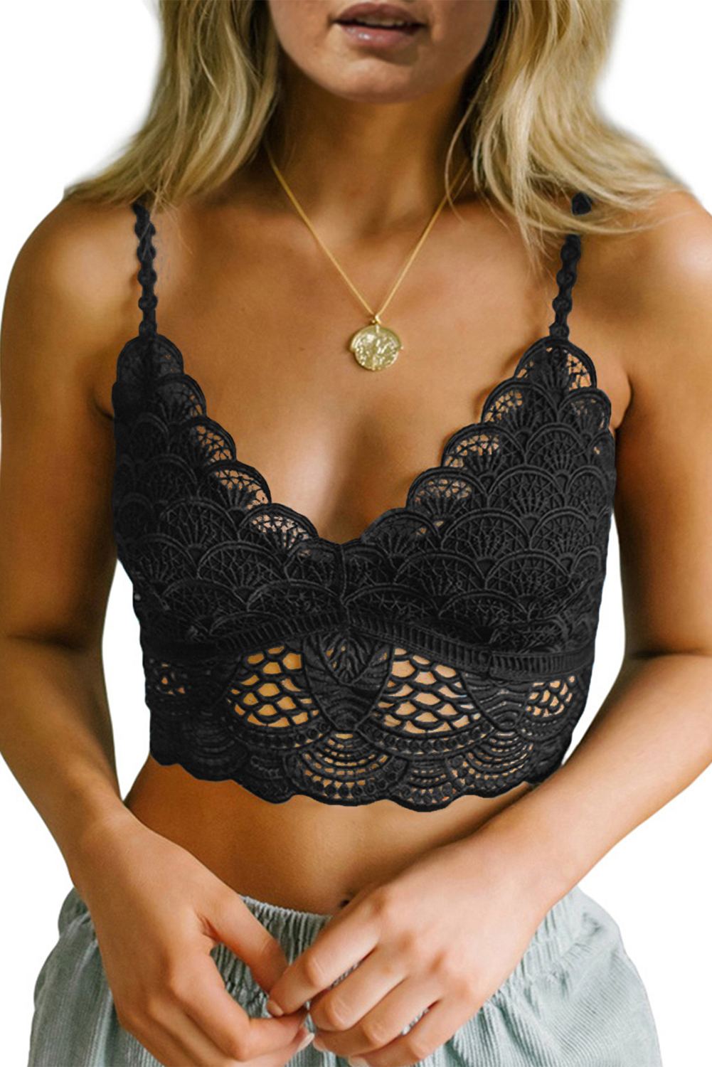 Black Sunrise to Sunset Lace Bra