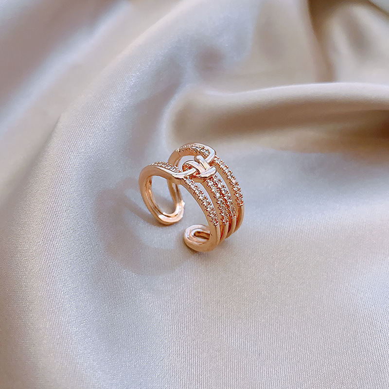 Fashion Female Ring Light Luxury Open Jewelry Ring J100