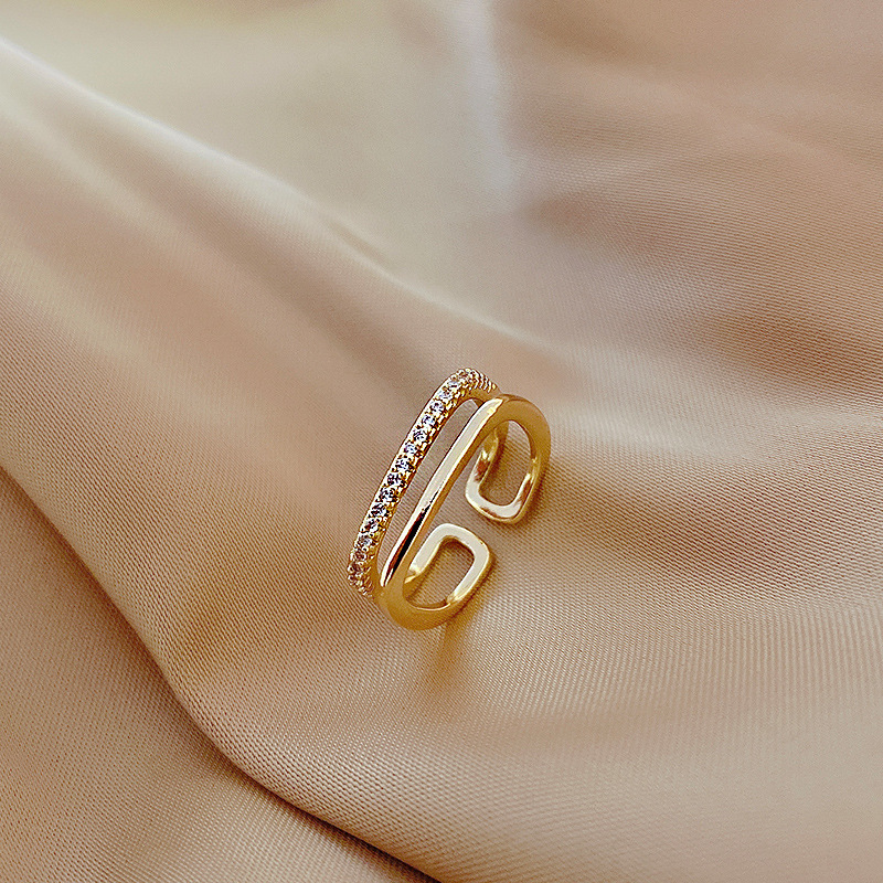 Fashion Female Ring Light Luxury Open Jewelry Ring J181 Gold